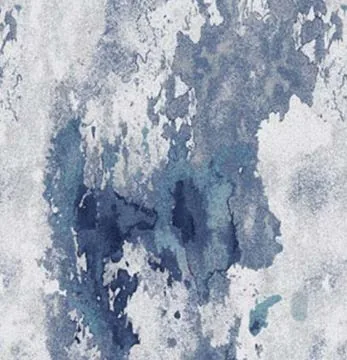 Bespoke patterned carpet in blue and grey tones