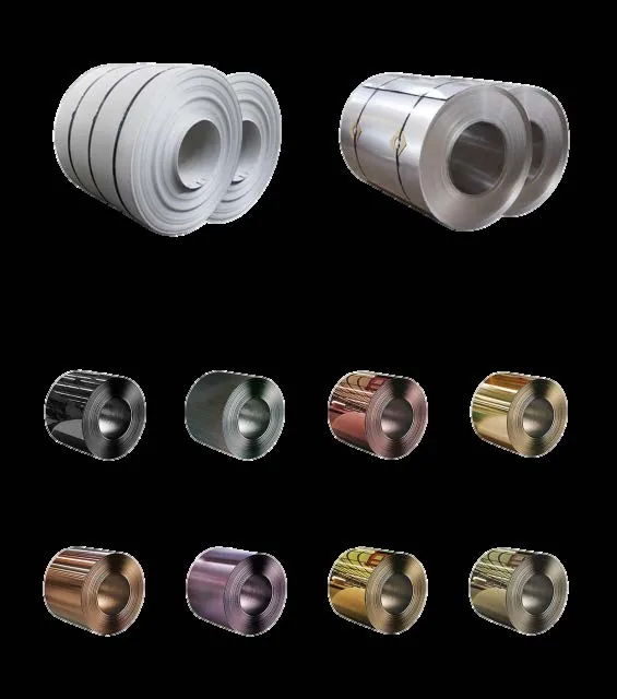 Stainless steel coils in mirror, brushed and coloured finishes