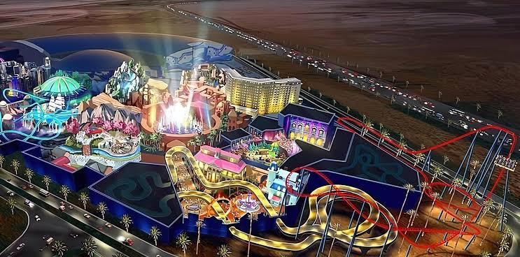 Overview of the themed zones and rides inside IMG Worlds of Adventure